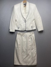 Adolfo Atelier 2 Piece Suit Sz 10 Jacket Skirt Shoulder Pads - Fast Shipping