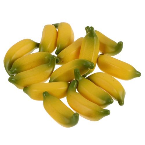 15 Pezzi Mini Banana Giocattoli Frutta Artificiale da Viaggio per Decorazione Realistica