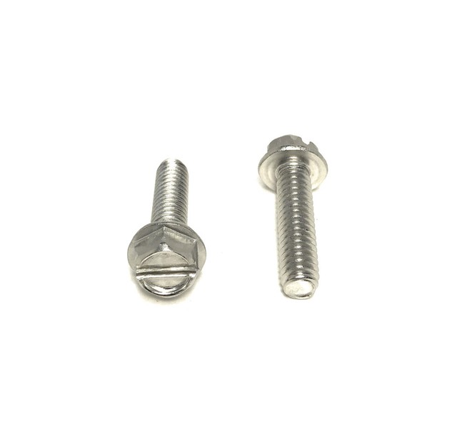 (25) 1/420x1 Stainless Steel Slotted Hex Washer Head Machine Screws 18