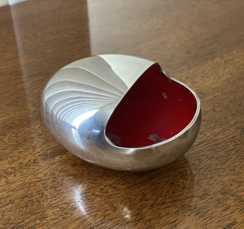 Rare 1950s Hans Bunde Carl Cohr Denmark Smile Silver Plate Ashtray - Picture 2 of 8