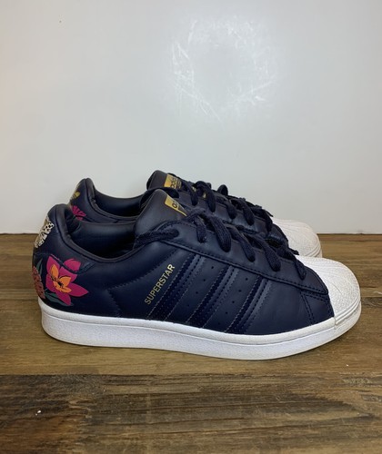 Adidas Originals Superstar Sneaker Legendary Floral Navy Blue Size 6.5  FY3648 | eBay