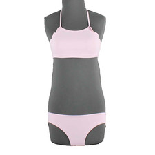 Vanilla Beach Sz L Lavender Purple Nylon Spandex Polyester Bikini Swim Suit 336