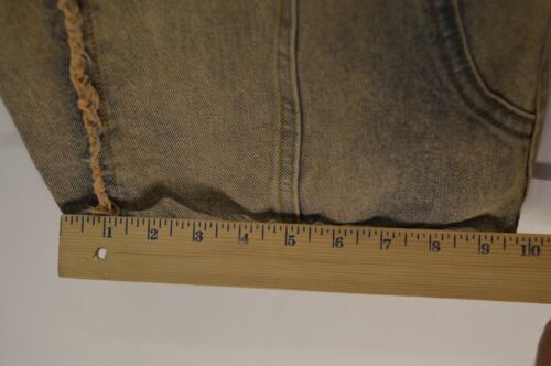 FashionNova Belmont jeans tinta unita larghi donna 5 bordi sfilacciati blu immersi gamba larga - Foto 14 di 16