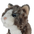 Hermann Teddy Collection Kitty Cat Plush Gray White Blue Eyes Pink Nose Stuffed