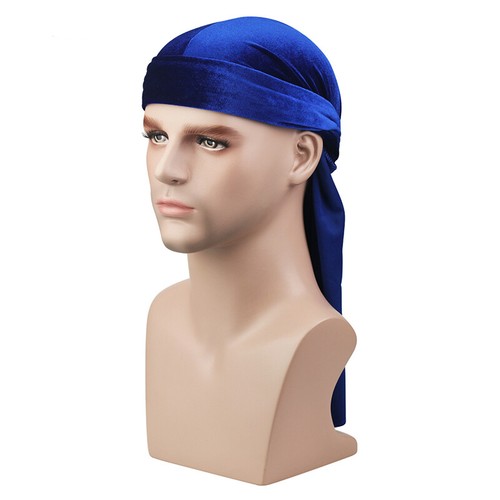 Women Men Unisex Velvet Durag Hat Cap Premium Designer Doo Rag Wave Biker Dance - Picture 10 of 23