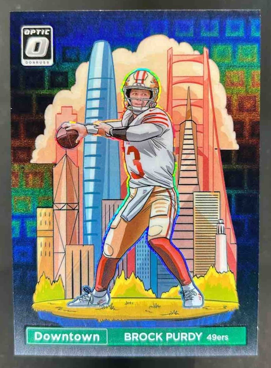 2024 Donruss Optic Brock Purdy Downtown! Black Pandora SSP #4/25 49ers