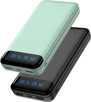Enerwow Power Bank, 2 StüCk 16000Mah Powerbank 5V 3A Mit Lcd Display,