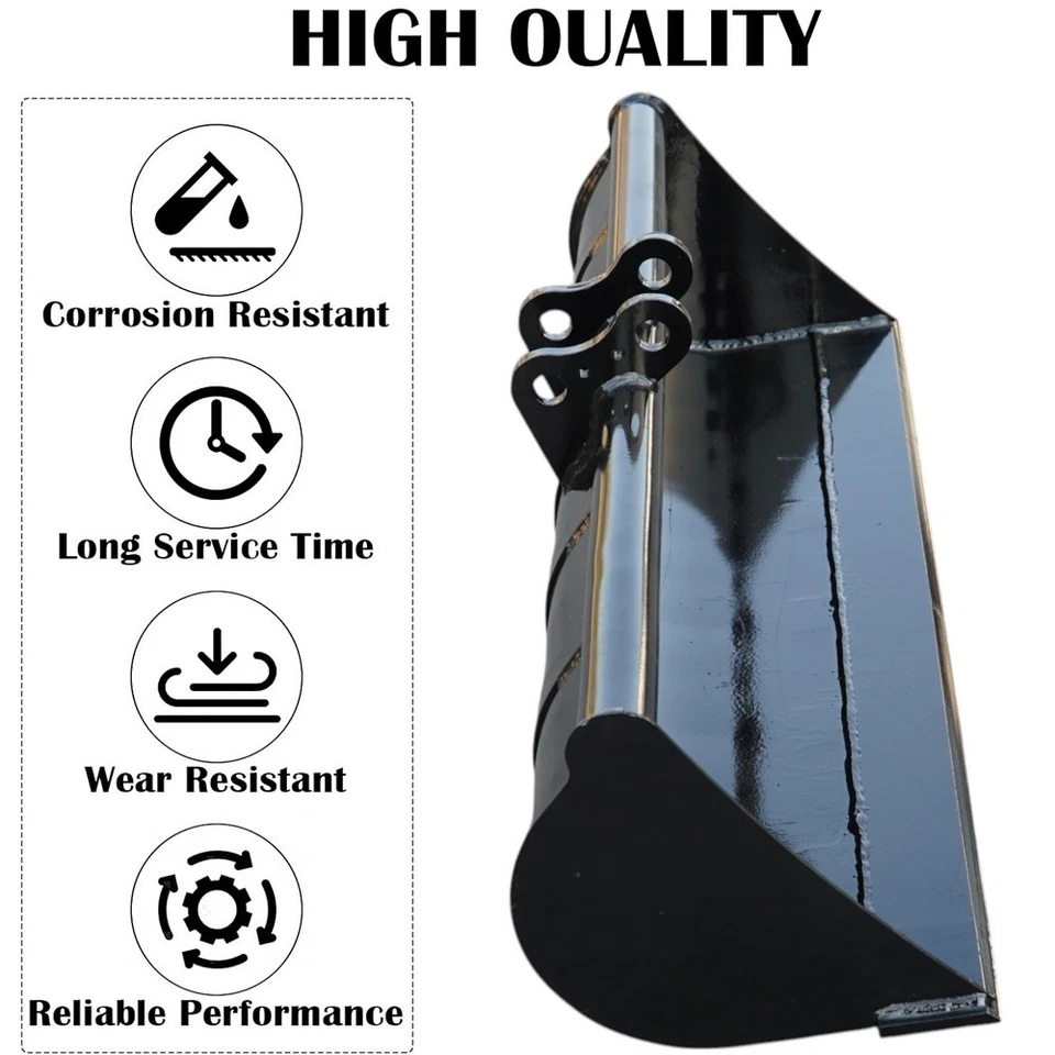 1000mm Plain Bucket Attachment Fit Mini Excavator 1ton-1.5ton with Pins US Stock - Image 4 of 4