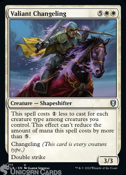 Valiant Changeling : Uncommon : Battle For Baldur's Gate : Mint MTG Card