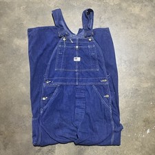 Vintage 60s Sears Dark Wash Union Made Denim Overalls 32x31 1960s True Vintage