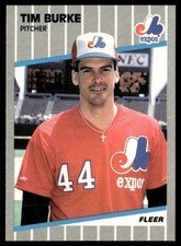 1989 Fleer Tim Burke Montreal Expos #372