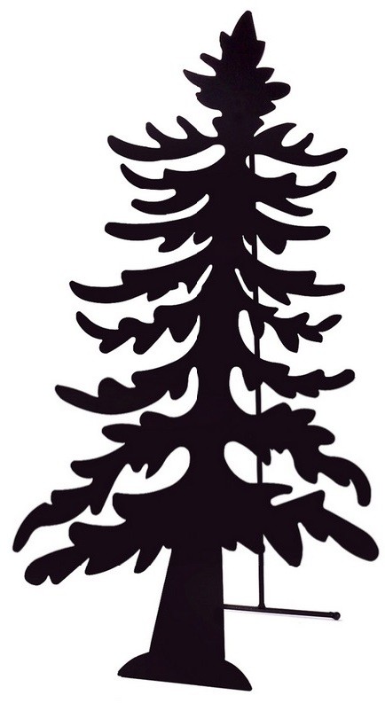 Melrose 27.5" Black Christmas Tree Silhouette Tea Light Candle Holder Decoration