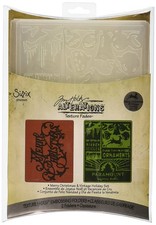 Sizzix Tim Holtz Texture Fades Alterations Collection Embossing Folders Merry...