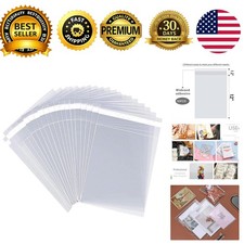50 Pcs Self Sealing Cellophane Bags 9x12 Clear Resealable Plastic Bags A4