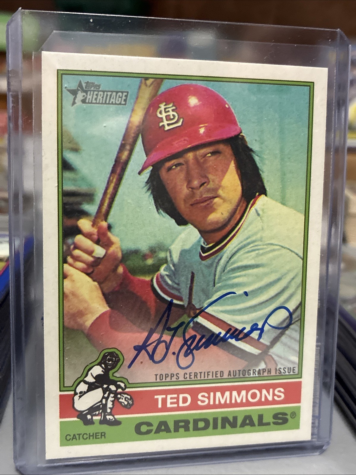 2025 Topps Heritage High Number Ted Simmons Real One Auto ROA-TED Cardinals