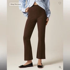 J.Crew New Delaney Kickout Sweater Pant in Heather Chocolate XS