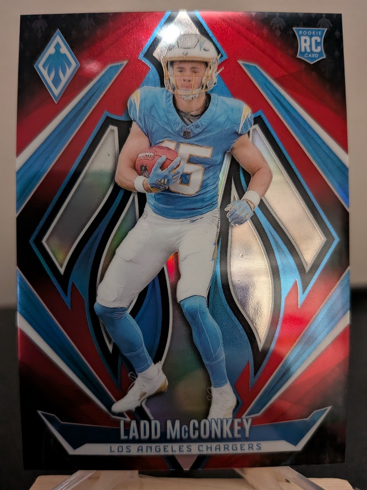 Ladd McConkey #/299 RC Red Fade - 2024 Panini Phoenix #216 - Chargers Rookie