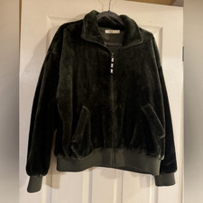 UGG green faux fur jacket