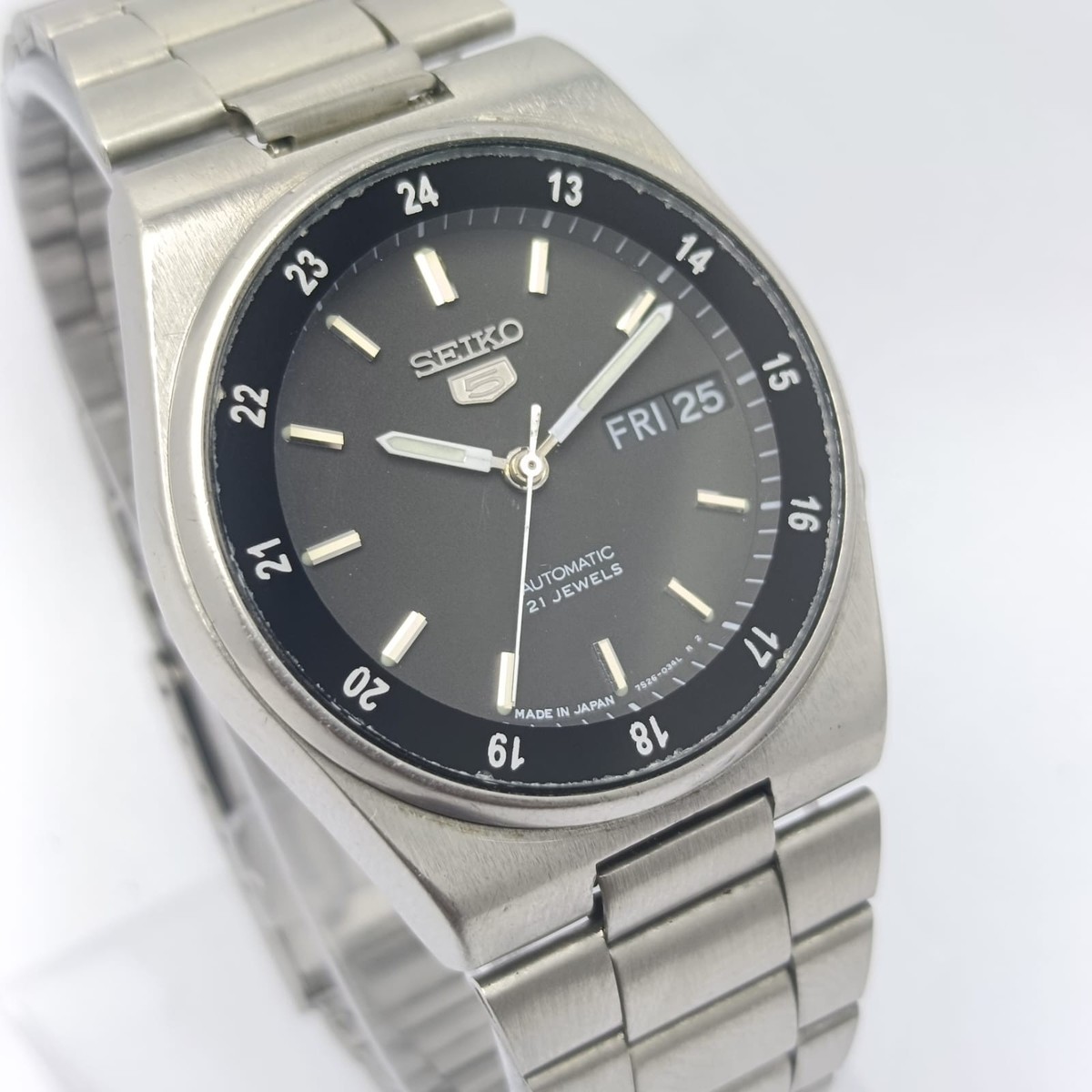 Seiko 5 Automatic 7S26-3160 Day/Date Railway Time Vintage Men's