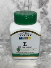 NEW 21st Century Vitamin E 110 Softgels Antioxidant Expires 8/25
