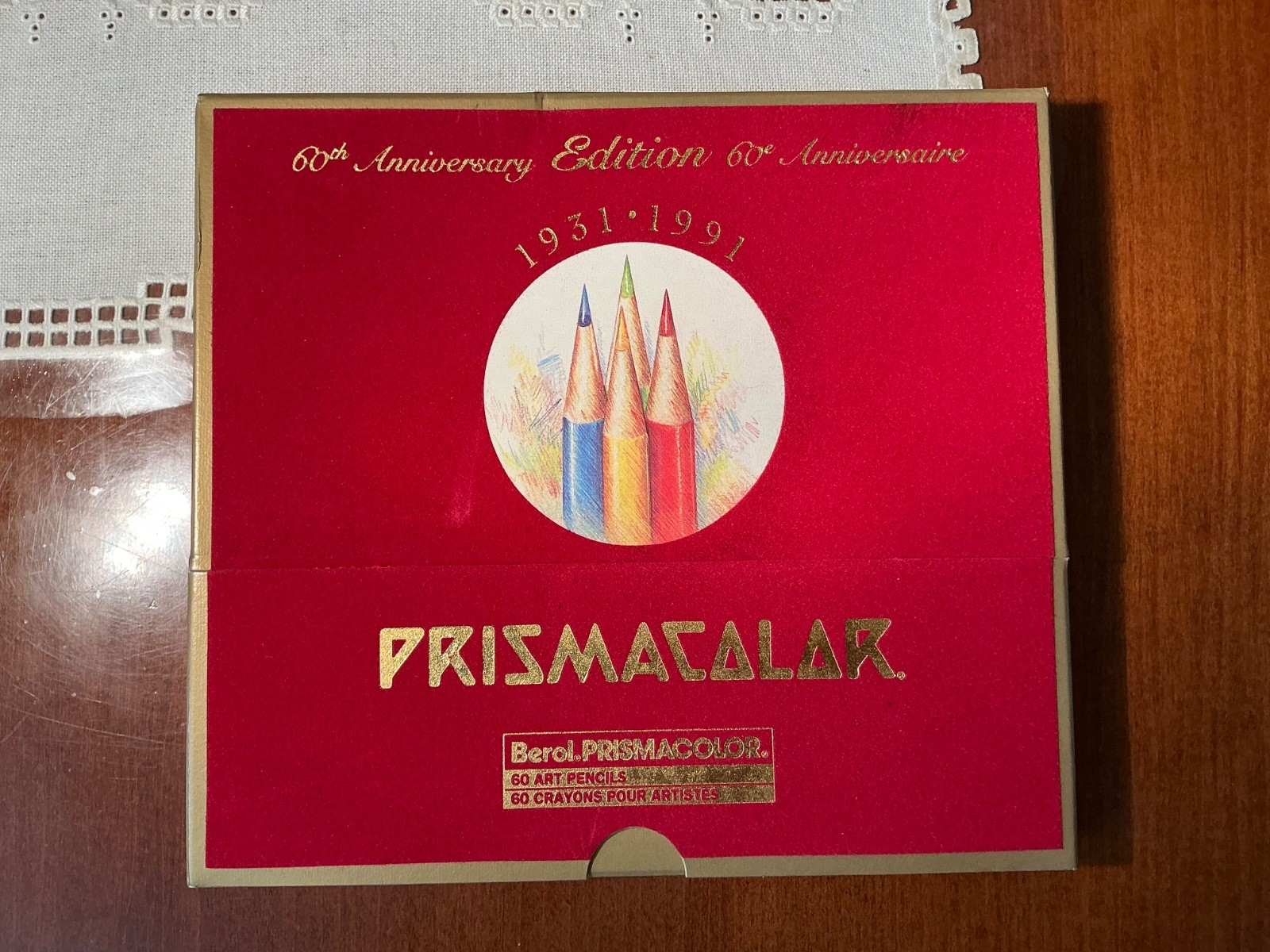 VINTAGE Canada Prismacolor BEROL 60th anniversary no 960 Velvet Box RARE - NEW