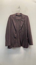 Armani Collezioni Women's Burgundy Marled Knit Blazer Jacket Sz 50