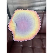 Flower bouquet throw blanket in Purple  Rainbow with Roses Edge Gift