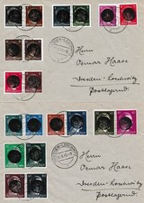 Dresden-Loschwitz 1-80 Pf. + 10 Pf. STD auf 2 nicht gel. Briefen BPP (B14230)