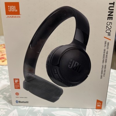 JBL Tune 520BT Wireless On-Ear Headphones Black Pure Bass Bluetooth 5.3 New