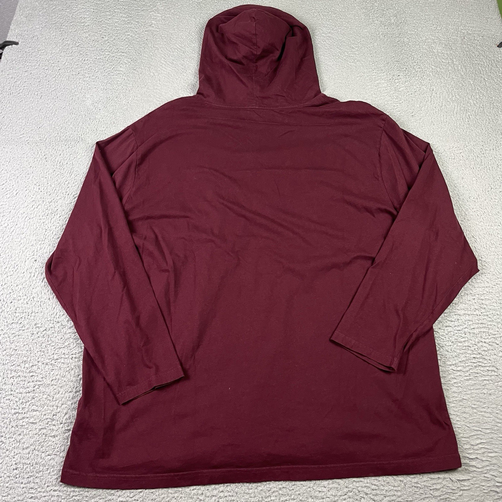 Polo Ralph Lauren Hoodie Mens 2XB Burgundy Lightweight Cotton Jersey Pullover thumbnail 8