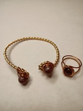 Bracelet, Ring Set, Handmade Copper Artisan Set Item 767