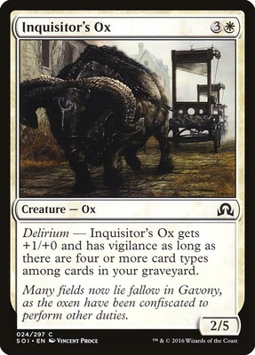 [MTG] Inquisitor's Ox (024) (SOI) LP-HP