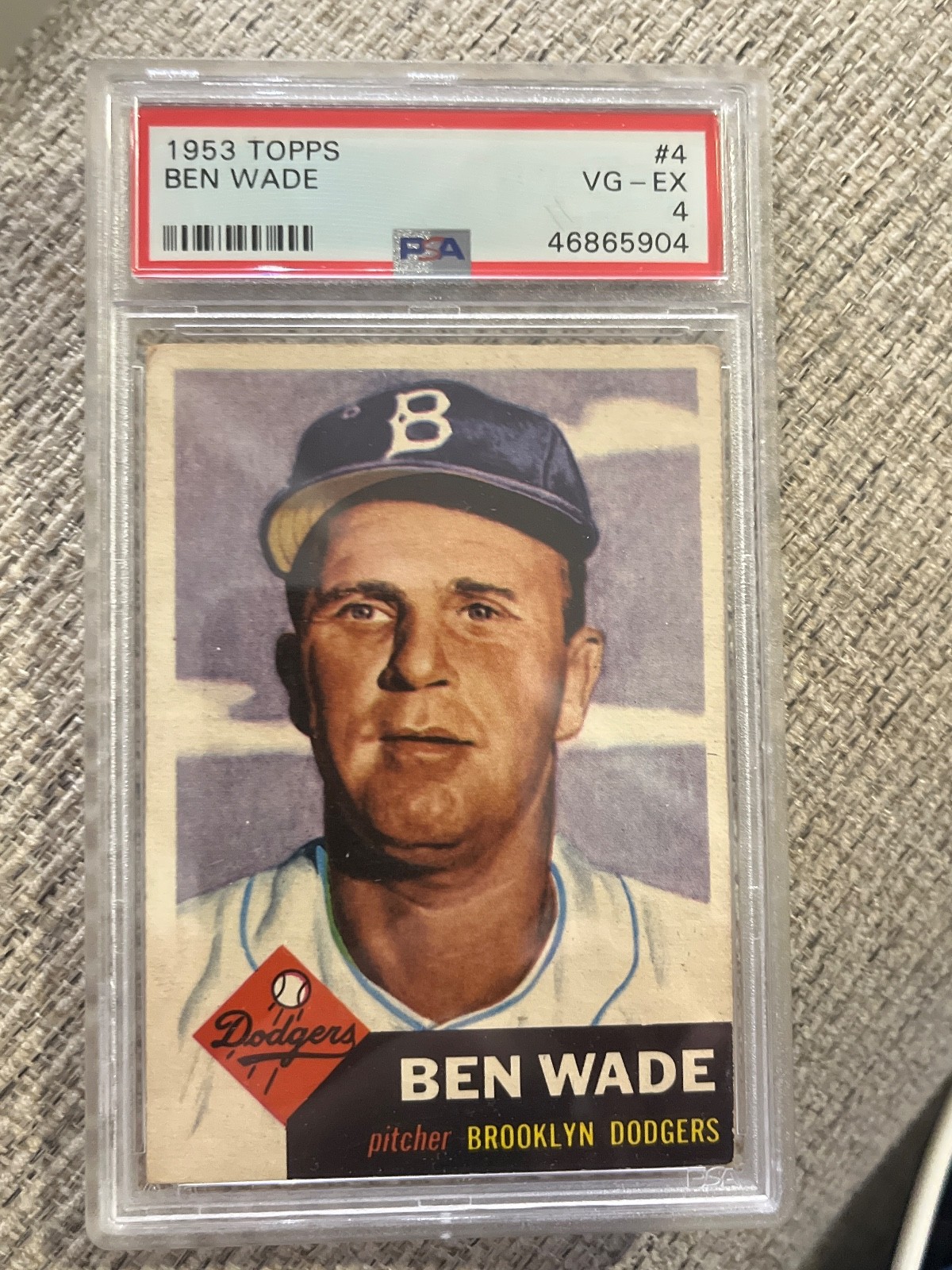 1953 Topps #4 Ben Wade PSA 4