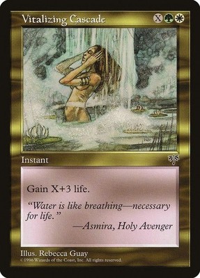 4x Vitalizing Cascade - Mirage Common Rebecca Guay - MTG LP EDH Magic - MTG_Dom