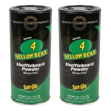 Twin Pack of Sun-Glo 4 Speed Yellow Bear Shuffleboard Powder Wax