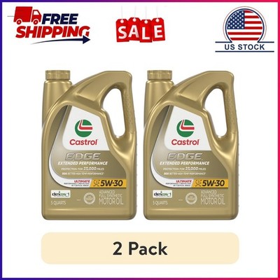 (2 pack) Castrol EDGE Extended Performance 5W-30 Advanced Full Synthetic Motor O