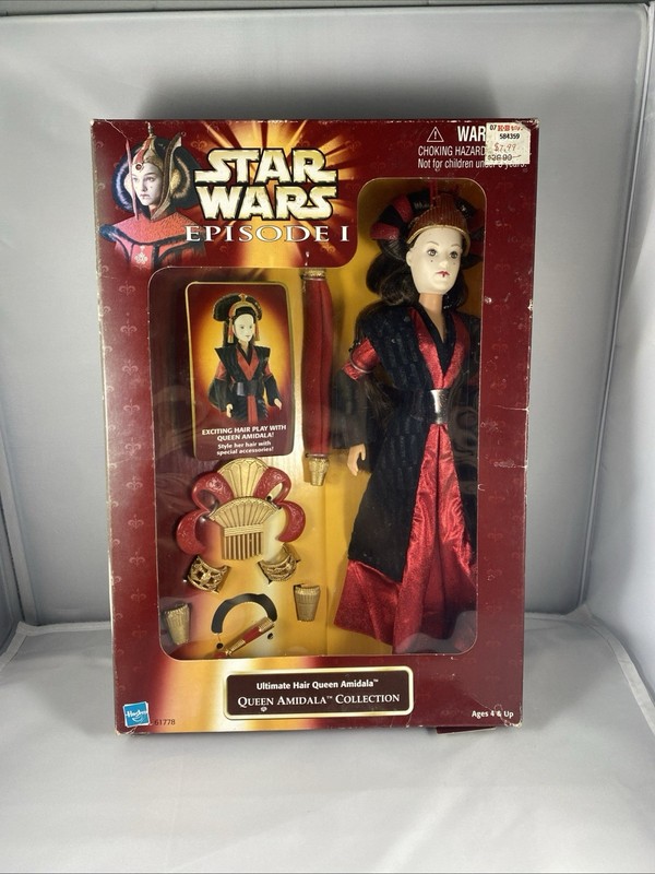 Star Wars Episode 1 Queen Amidala Ultimate Hair w/Accessories Doll NIB Hasbro 98