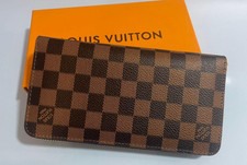 Louis Vuitton Damier Zippy Zip Around Long Wallet Purse Brown