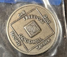 Narcotics Anonymous NA Medallion Coin 18 Years XVIII 1991 WSO Clean Sober Rare