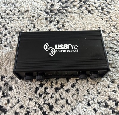 Sound Devices USBPre Gen 1 Black 2-Channel Portable USB-B Preamp Audio Interface