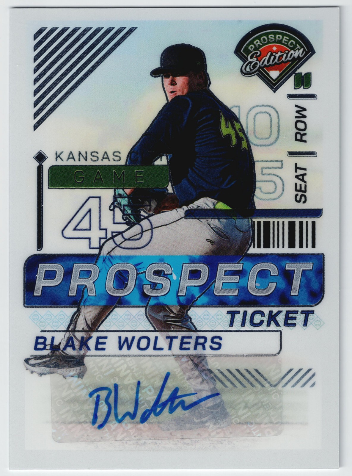 2024 Panini Prospect Edition Ticket Blake Wolters Rookie RC Autograph #82