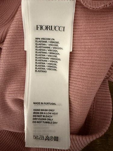 Women’s Fiorucci Pink Ribbed Tank Top, Size XL - Picture 7 of 9