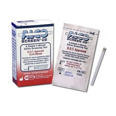 Alco Screen 02 DOT Alcohol Test 0.02% 24/box alcoscreen D.O.T.