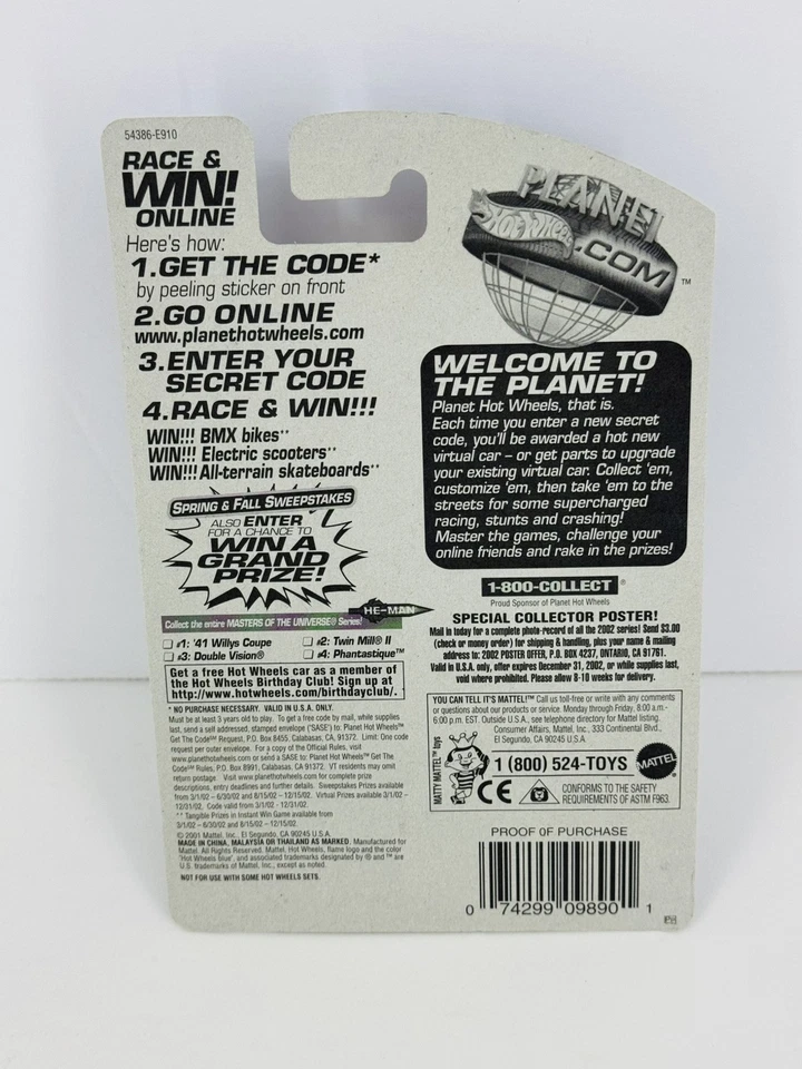Hot Wheels Masters of the Universe Series Twin Mill II #92 2002 He-Man Foto 4 de 4