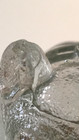 VINTAGE BULLDOG CLEAR GLASS CANDY CONTAINER, NO LID, MADE IN USA. — photo 8
