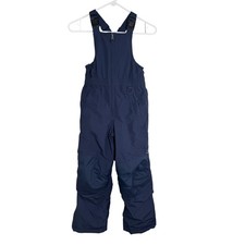 Land's End Kids Squall Grow Along Snow Pants Bibs Sz 8 Skii Iron Knee Snowboard