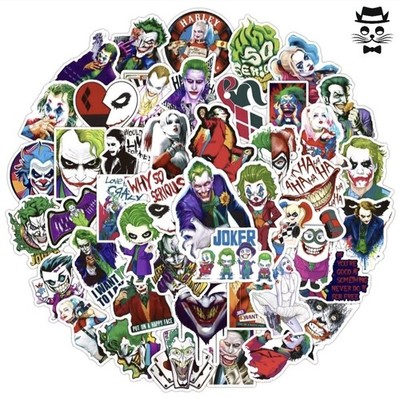 50x The Joker Sticker Set DC Comics Aufkleber Clown Horror Harley Quinn Batman 