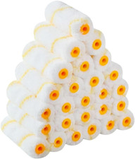 Paint Roller Cover Set, 4" Mini, 25 Ea, for Wall Painting and Staining