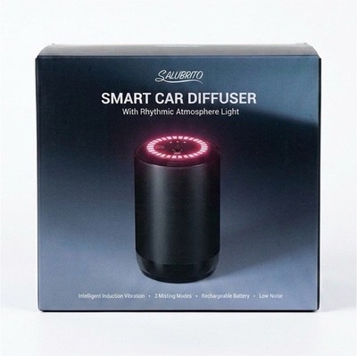 SALUBRITO Smart Car Oil Diffuser Rechargeable w/ Light, Black