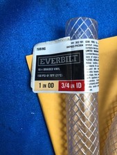 Everbilt 10 Ft Braided Vinyl Tubing 3/4" ID x 1" OD 150 PSI Clear PVC Hose New